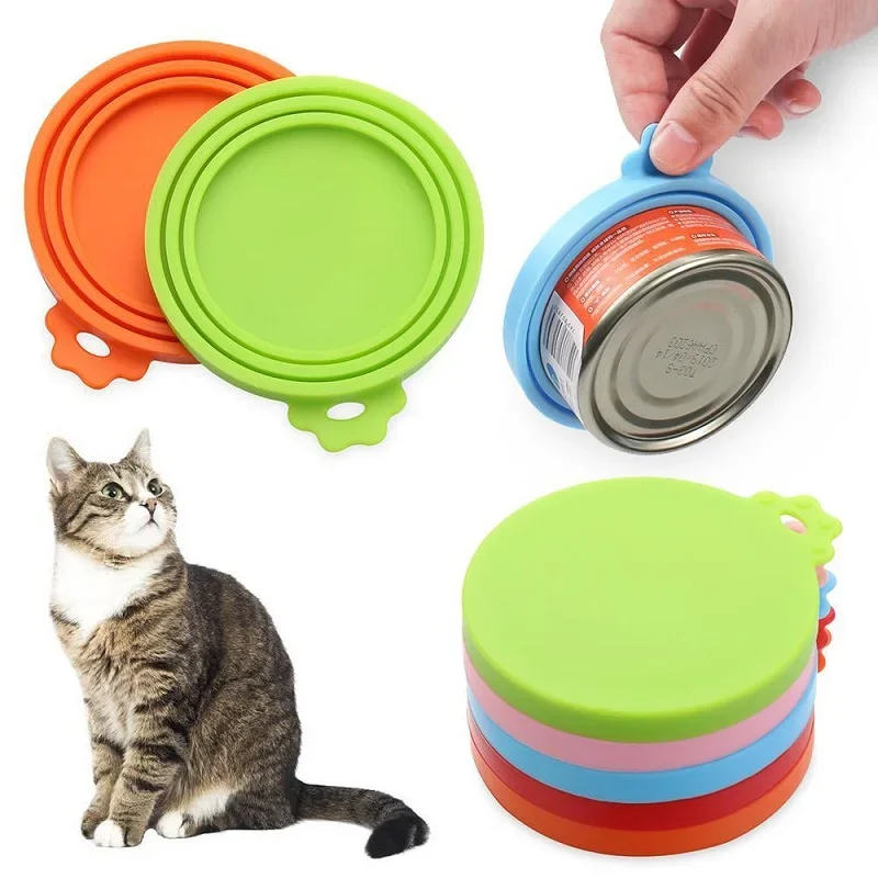 Silicone Canned Lid Sealed Feeders Food Can Lid for Puppy Dog Cat Storage Top Cap Reusable Cover 1005009321565889