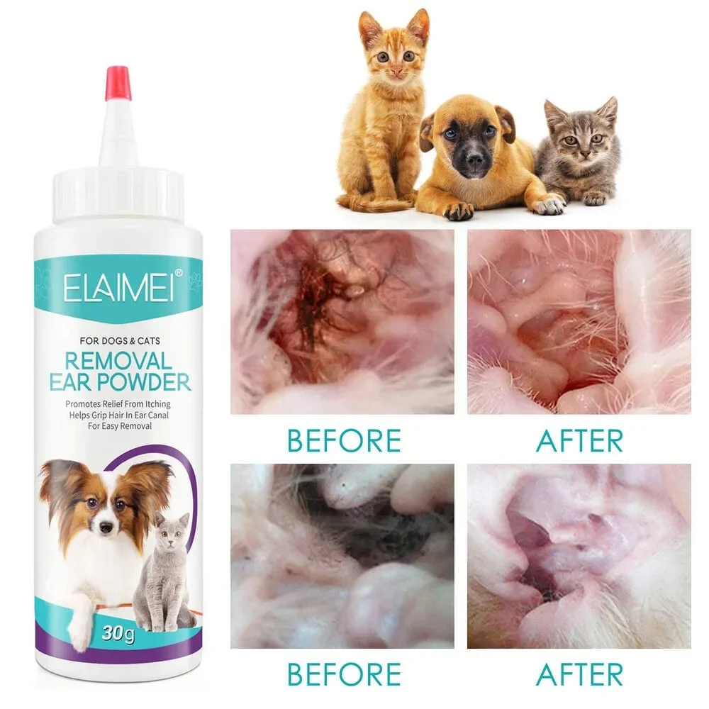 Pet Ear Powder for Dogs and Cats Health Care Easy to Remove Ear Hair 1005009322450394