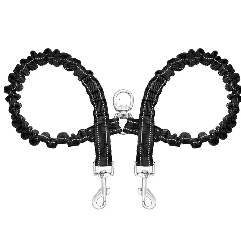 Pet Dog Double Leashes Leash Rope Elastic Extended Belt Outdoor Training for Two Small Medium Dogs 1005009339221319