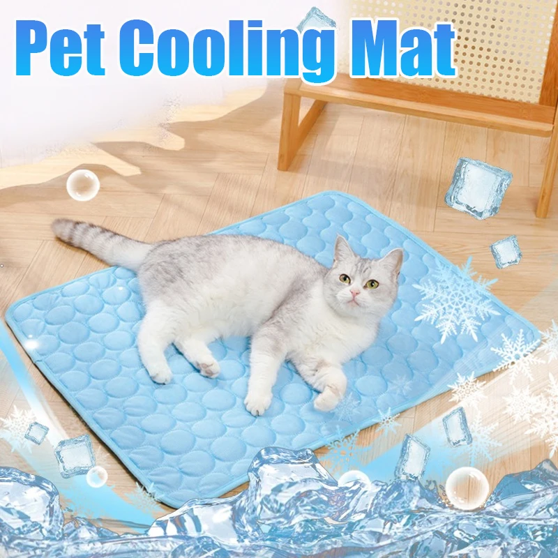 Cooling Cat Mat Summer Pad for Dogs Ice Silk Blanket Sofa Breathable Pet Dog Bed Washable Small 1005009354789504