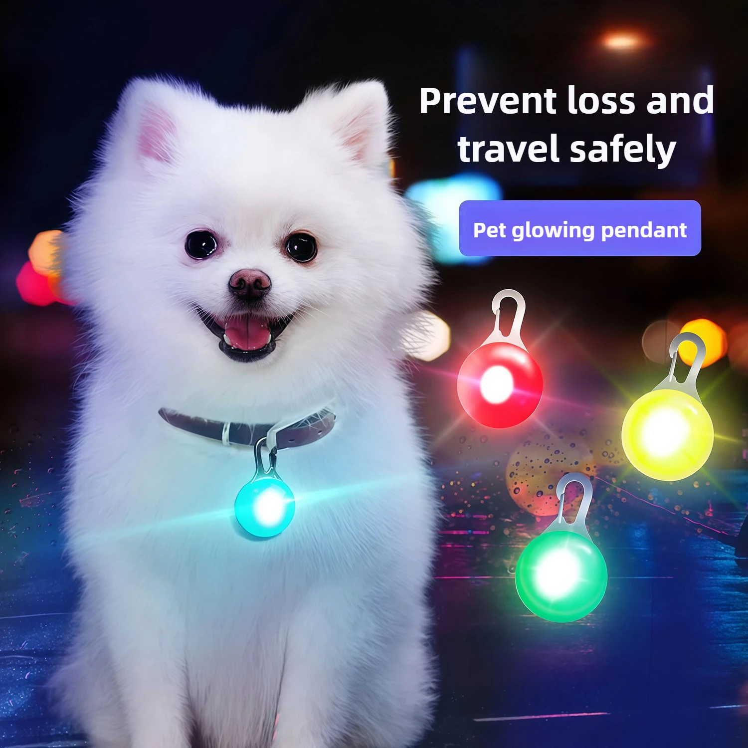 LED Dog Collar Pendant Dog Cat Collar Pet Leads Glow Accessories Bright Necklace Luminous Collar 1005009356087316