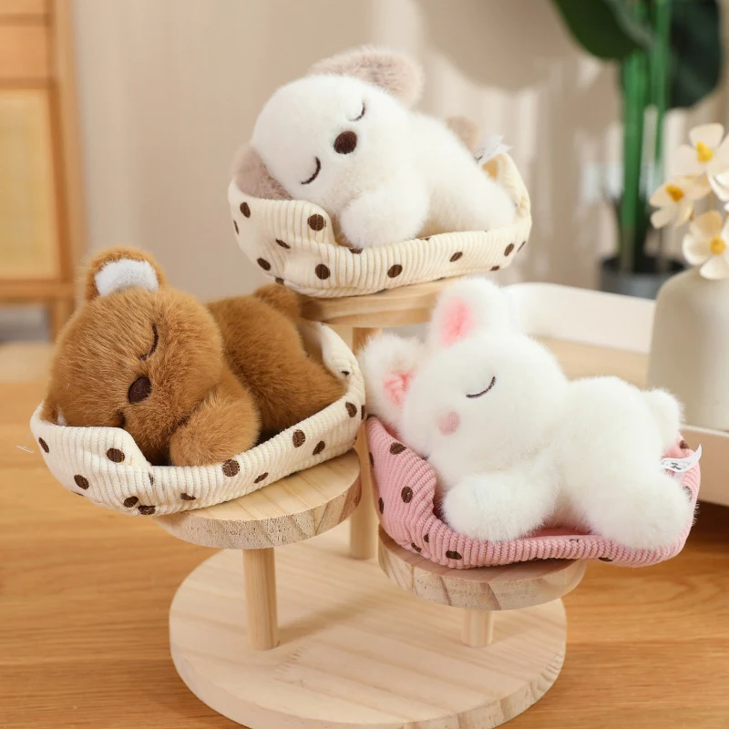 Sleeping Animals in Pet Pad Doll Toy Mini Kitten in Kawaii Toys for Office Desk Car Hand 1005009371381070