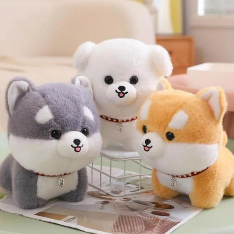 Super Cute Puppy Plush Toy, Soft Kawaii Children's Soothing Sleeping Animal Dog Doll (25cm) 1005009372673271