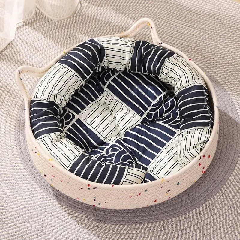 Cat's Nest Both Winter and Summer Cute Cotton Thread Cat Scratching Board All-Season Cat Bed 1005009374186277