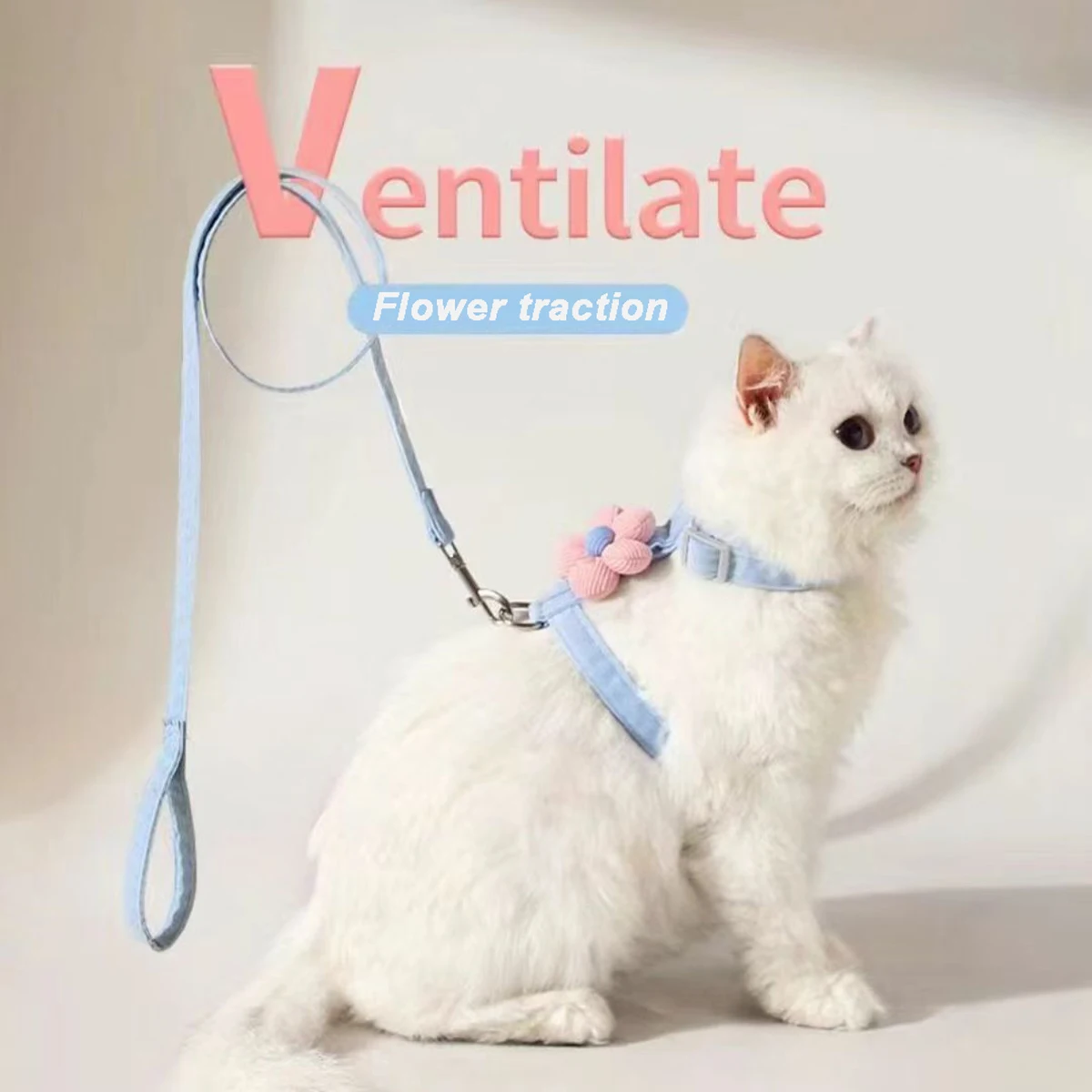 Cat Harness and Leash Sets Adjustable Dog Harness for Small Dog Leash Breashable Pet Harness Out 1005009392444774
