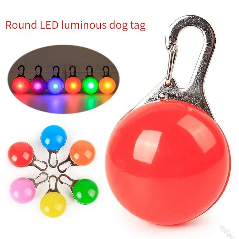 LED Luminous Dog Cat Collar Glowing Pendant Flash Lights Pet Leads Accessories Night Walking Pet 1005009405119764