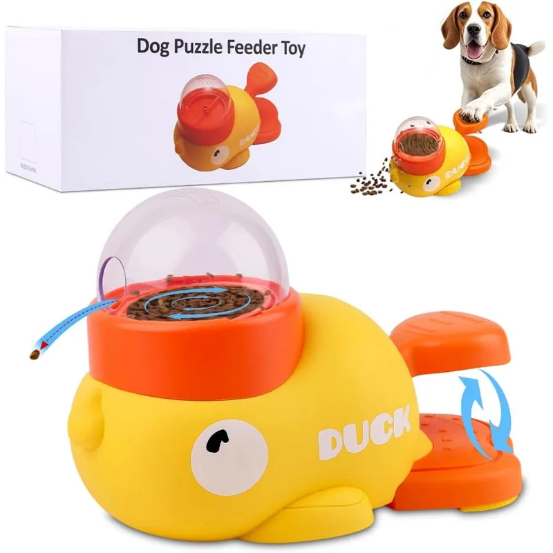 Pet Treat Dispenser-Interactive Dog Toys, Anti Gulping Duck Slow Feeder 1005009409902695