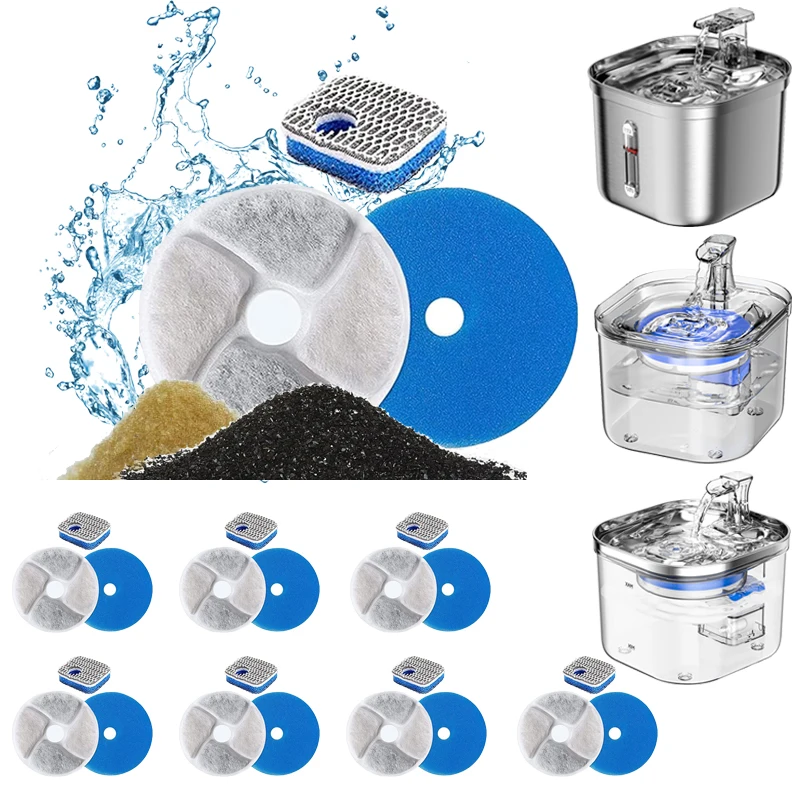 Pet Water Dispenser Filter Cat Water Fountain Filter Drinking Cycle Filtering Easy 1005009410748931
