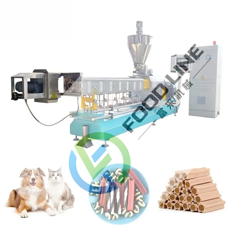 Double Color Dog Chews Food Making Extruder Pet Treats Machine Forming Chewing Gum Production Line 1005009416152184