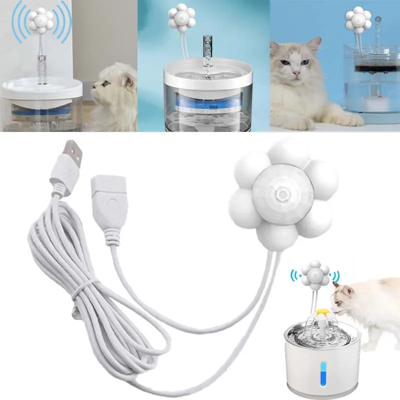 Smart Pet Water Fountain with Motion Sensor USB Automatic Pet Feeder with Filter for Cats Dogs (1PC) 1005009438296090