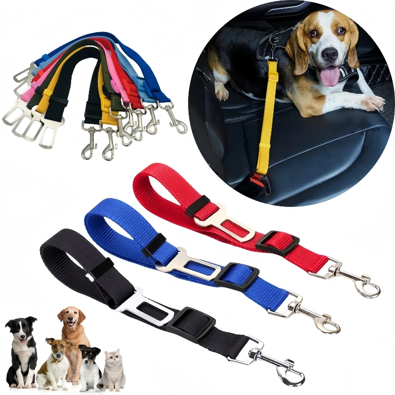 Adjustable Pet Cat Dog Car Seat Belt Vehicle Shop Harness Lead Clip Safety Collars Accessoires (1pc) 1005009488401467