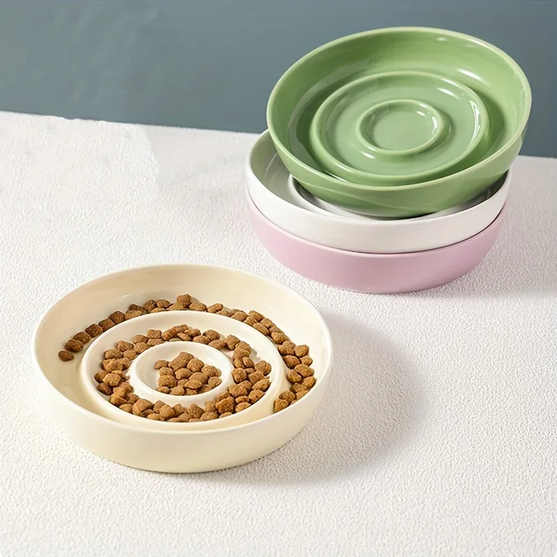Ceramic Cat Slow Food Bowl for Small Dogs Anti-Choking Pet Supply Dishwasher Safe Dog Bowls Water 1005009514265984