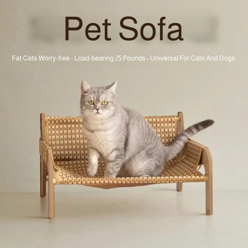 Summer Cat Sofa Rattan Mat Pet Sofa Cats and Dogs Universal Scratch-Resistant Pet Products (2 In-1) 1005009516509388