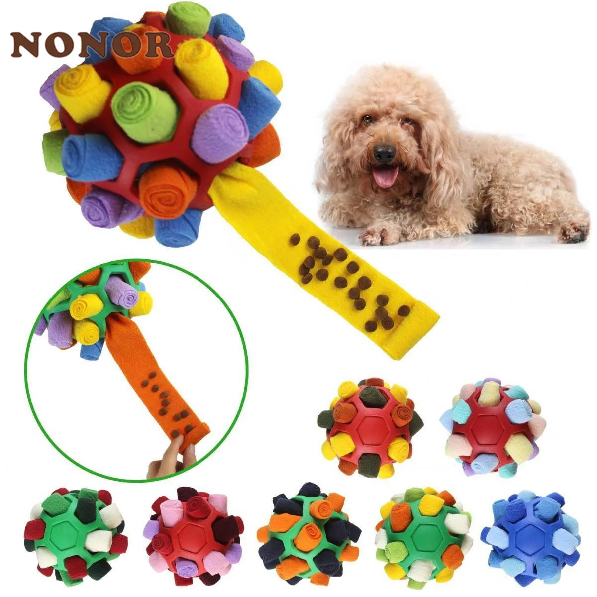Dog Sniffing Ball Innovative Pet Shaking Slow Food Ball for Pet Interactive Teeth Grinding 1005009523680664