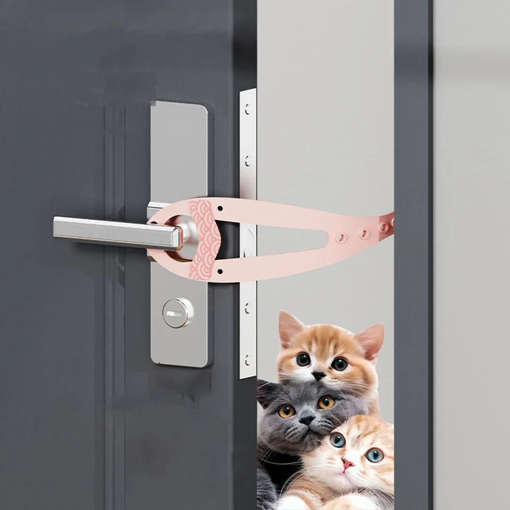 Pet Door Stopper for Cats & Dogs, Adjustable Gap Holder No Drilling Anti-Scratch Guard 1005009529221501