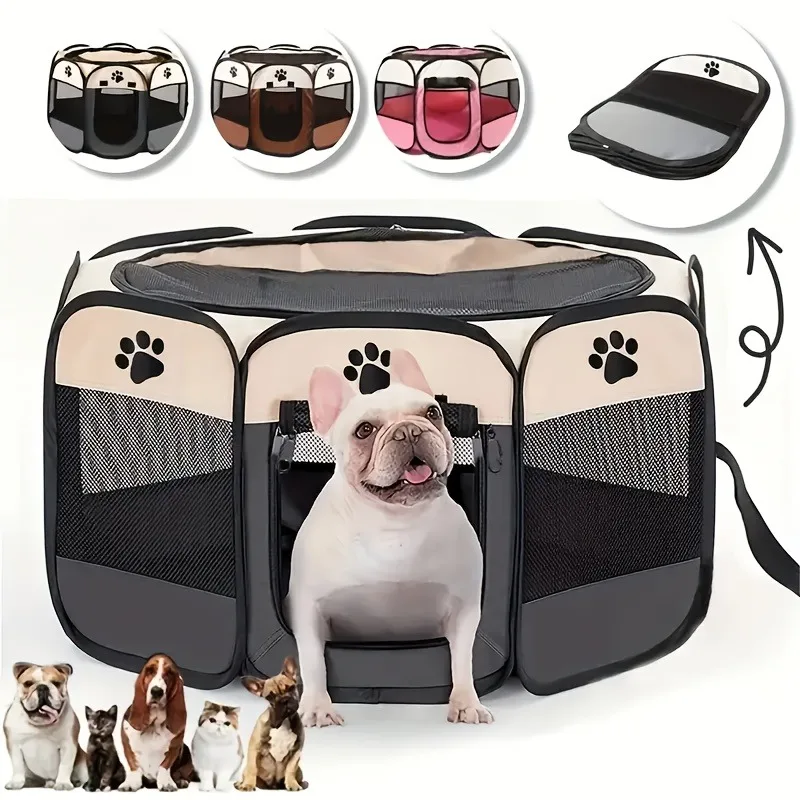Portable Pet Playpen Cat Birthing Room Foldable Dog Octagon Puppy Indoor for Dogs Cats and Rabbits 1005009542193071
