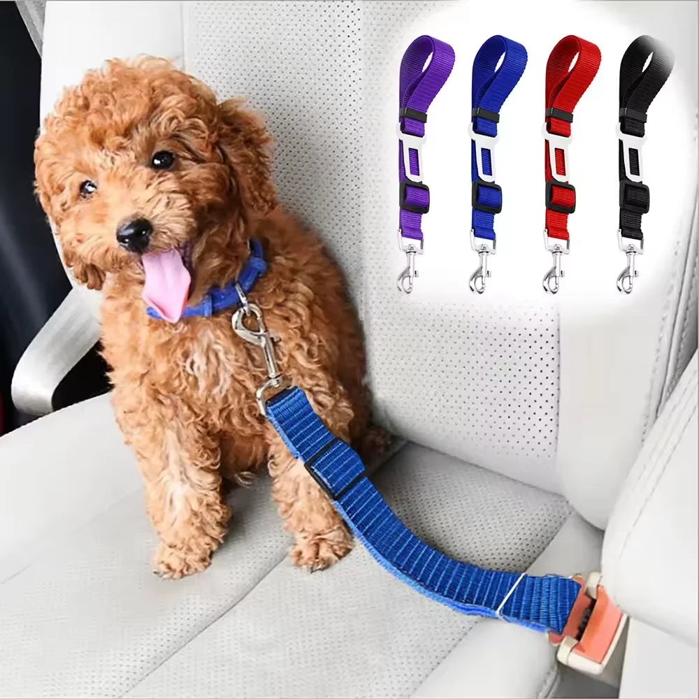 Adjustable Dog Car Seat Belt Safety Harness with Lead Clip Traction Harness for Cats and Dogs 1005009570598199