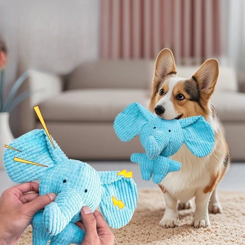 Cute Plush Dog Toys Pet Squeak Toy for Puppy Sound Elephant Puupy Chew Small Middle Large Dogs 1005009578054016