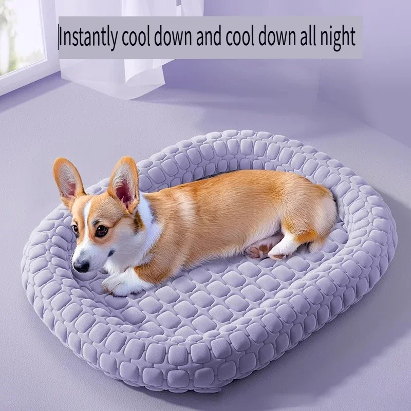 Summer Cooling Dog Mat Thickened Ice Silk Bed Breathable Comfortable Puppy Sleeping Wear-Resistant 1005009614265738