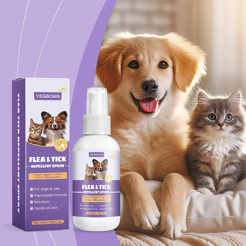 Pet Flea Tick Mites Repellent Shooting Spray with Natural Ingredients Essential Oils for Dogs 1005009623431026