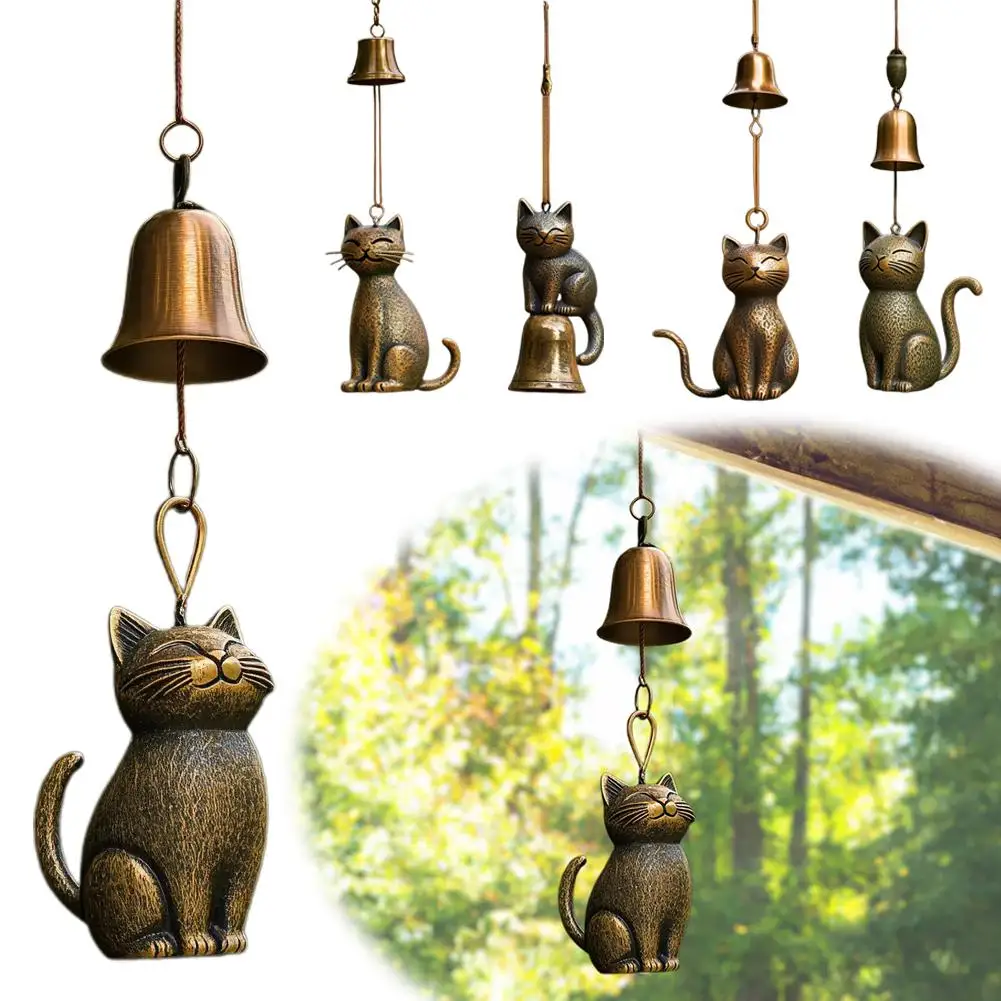 Cat Wind Chime Door Decor for Outdoor Hanging Ornament Japanese-Style for Garden, Patio & Home Porch 1005009624338569