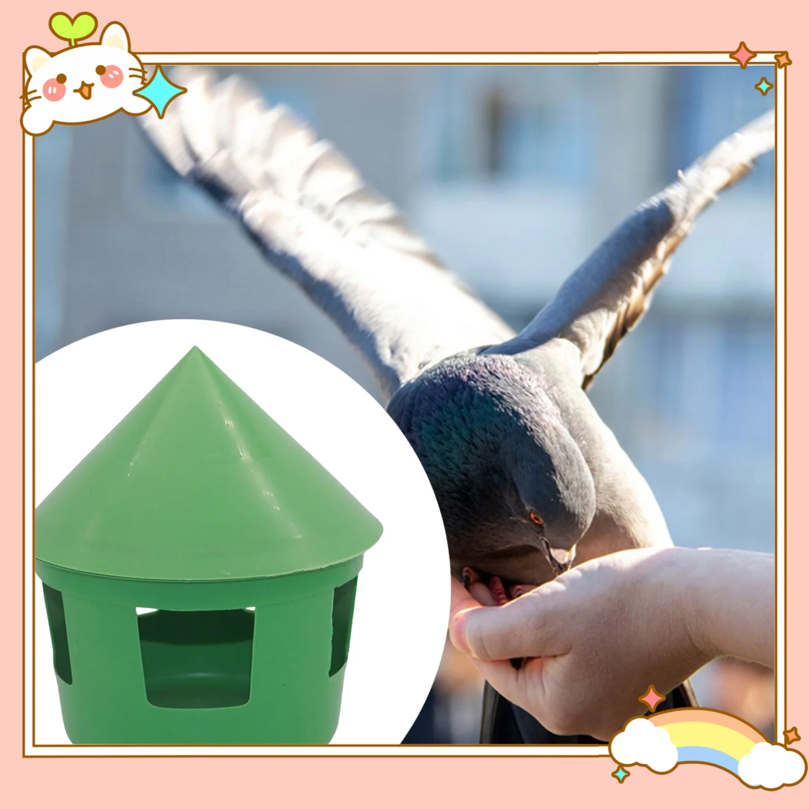 Pigeon Feeder House Portable Farm Food Dispenser for Budgie Pigeon Chook Hen Farm Feeding Dispenser 1005009629491496