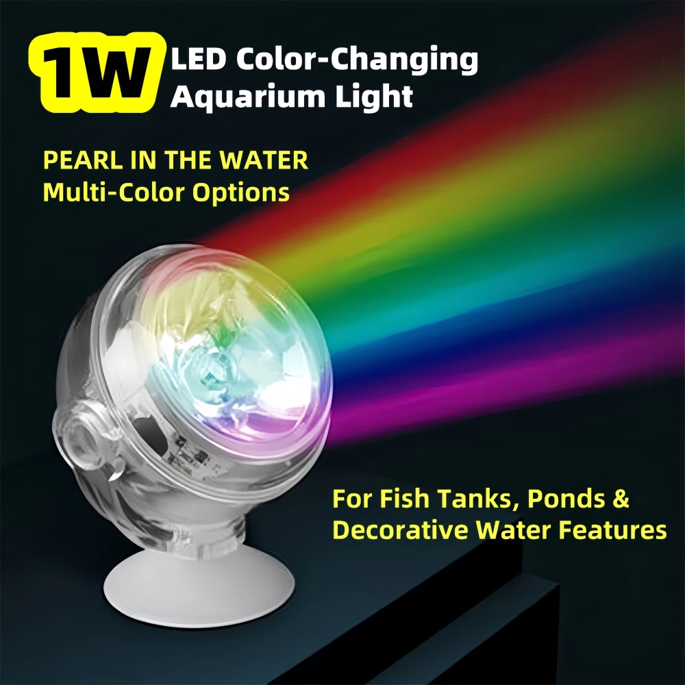 LED Color-Changing Aquarium Light, 360° Rotatable (1W) 1005009649572838