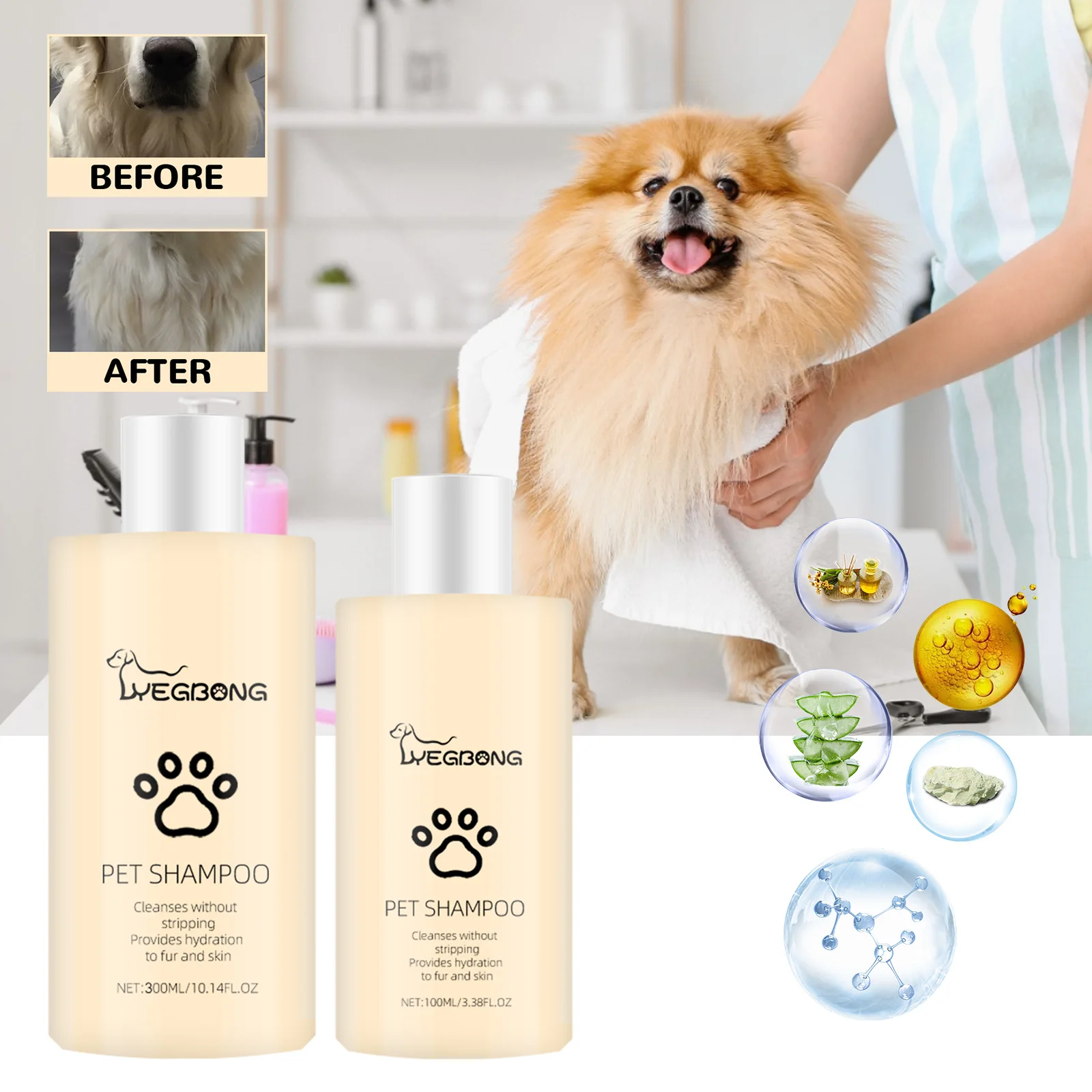 Pet Wash Shampoo Dogs Hair Soften Dirts Mites Removal Flea Killer Deodorizing Reduce Itching Anti 1005009660591207