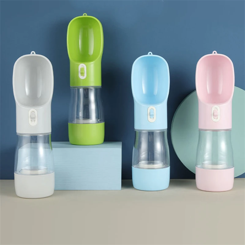 Dog Cat Water Bottle Feeder Portable Pet Dispenser with Food Container for Outdoor Walking (4 PCS) 1005009662634984