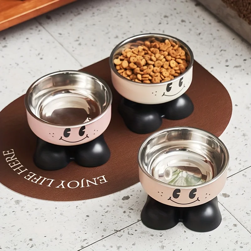 Elevated Dog Cat Bowl Stainless Steel Food Water Bowls Raised No Spill Pet Feeder Bowl for Puppy 1005009665119018