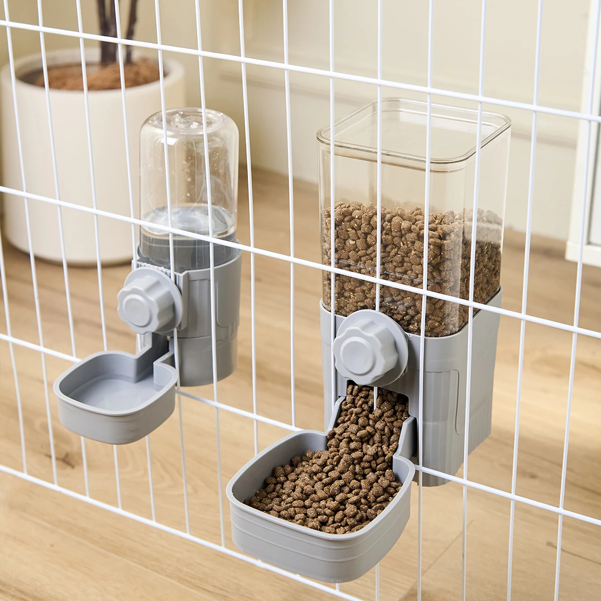 Automatic Pet Feeder Waterer Dog Cat Hanging Cage Bowl，suitable for Small Puppy Cat Rabbit Food 1005009665904683