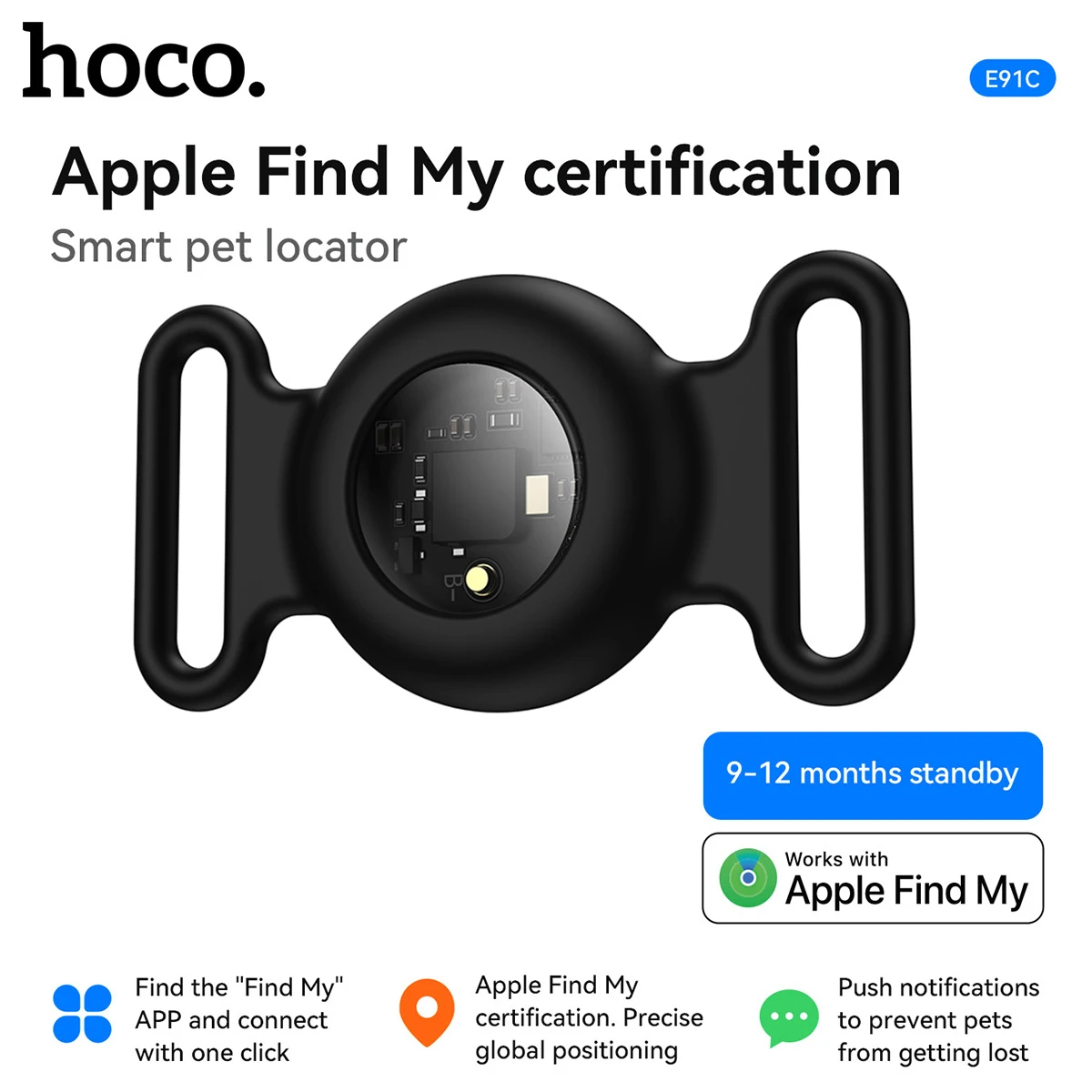 HOCO Smart Tag GPS Tracker for Pets Dog Cat Support Work for Find My App Anti-Lost Finder Device 1005009666749533