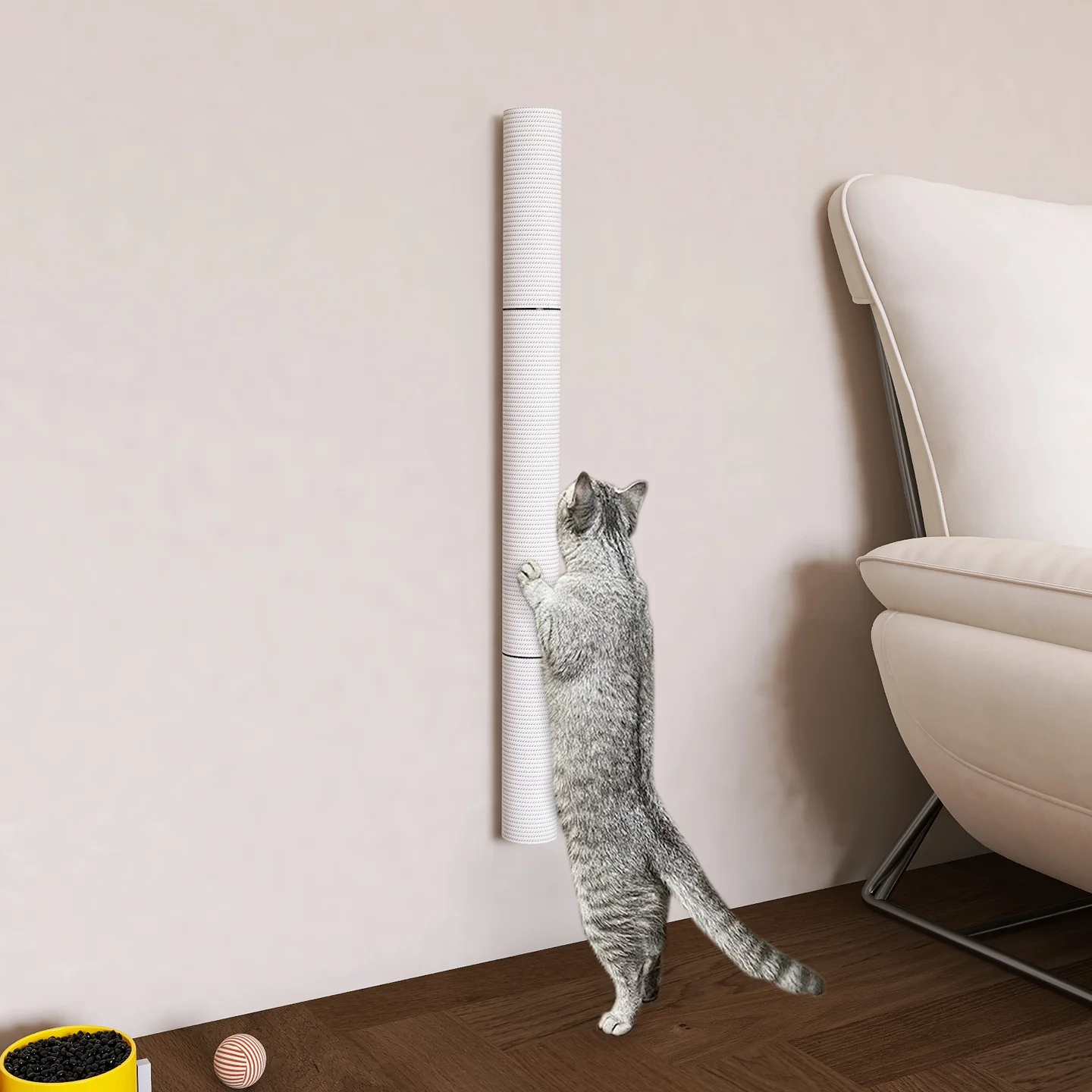 Wall-Mounted Cat Scratching Post with Sisal Rope & Climbing Ladder – Interactive Play Toy 1005009667129653