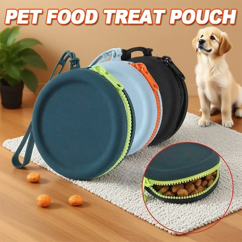 Pet Supplies Silicone Dog Food Bag Outdoor Training Dog Treat Training Pouch (1Pc) 1005009667515612