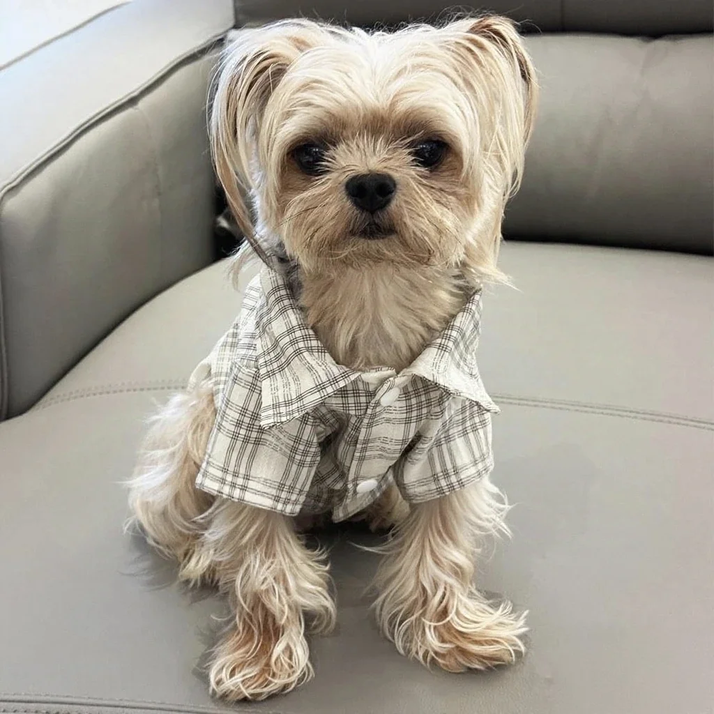 Dog Clothes Spring Summer Plaid Shirt for Dogs and Cats Fashionable Cute Pet Clothing Suitable 1005009673304982