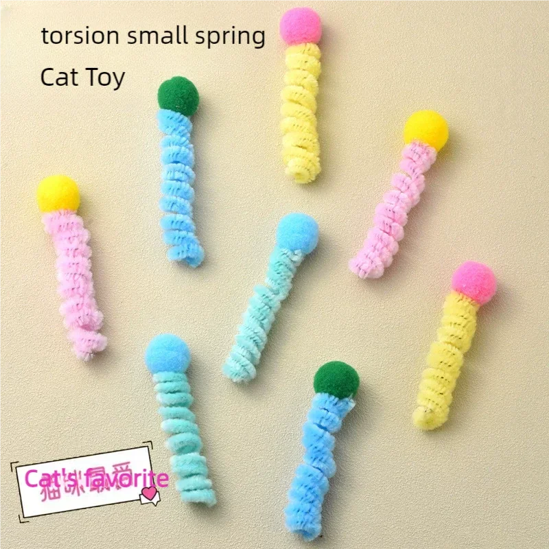Cat Spring Toys Interactive Pet for Cats Colorful Random Color Designed Solo Play (4Pcs) 1005009691785970