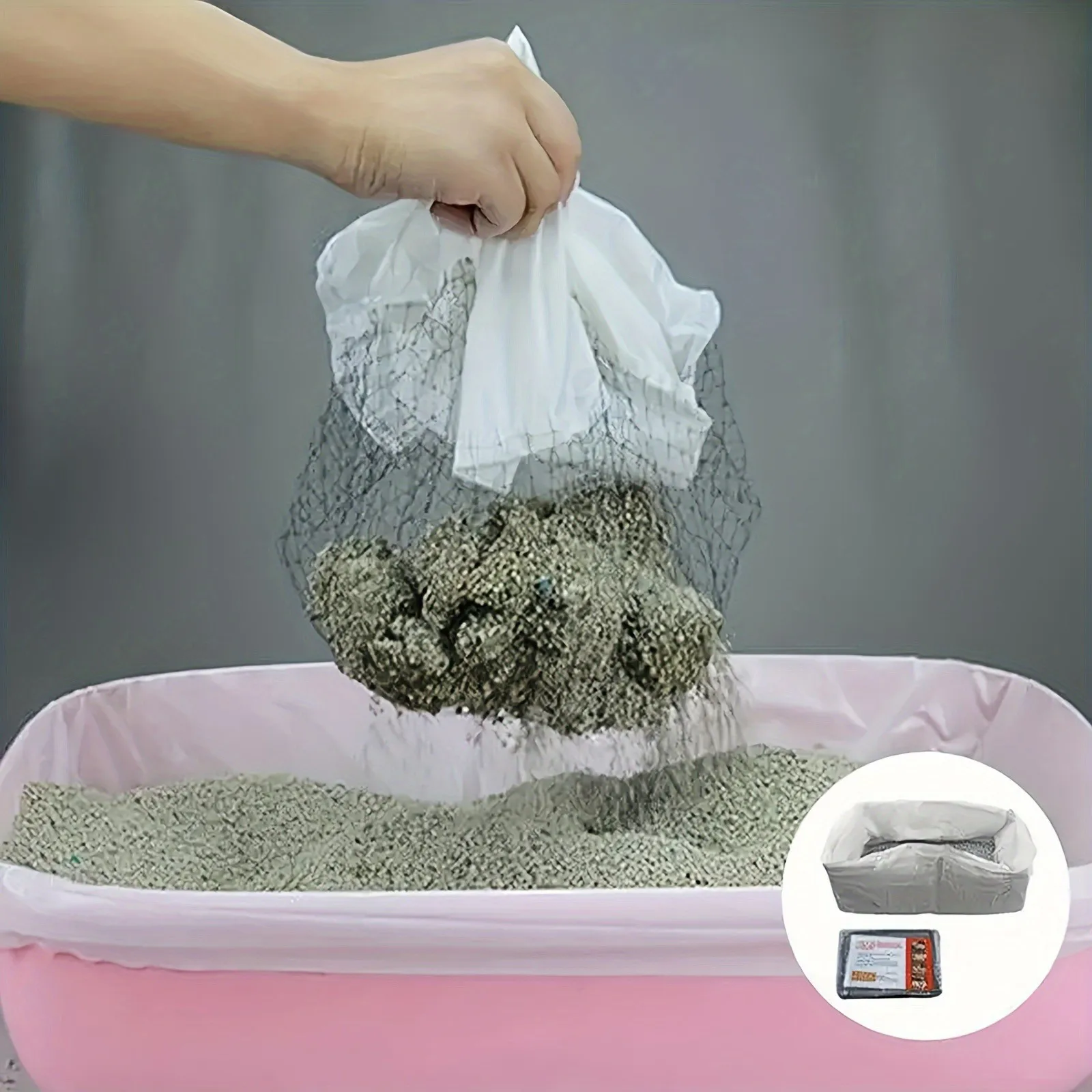 Disposable Lazy Cat Litter Net Bag Box Cat Litter Filter Bag Pet Cat Excrement (10pcs) 1005009697063710