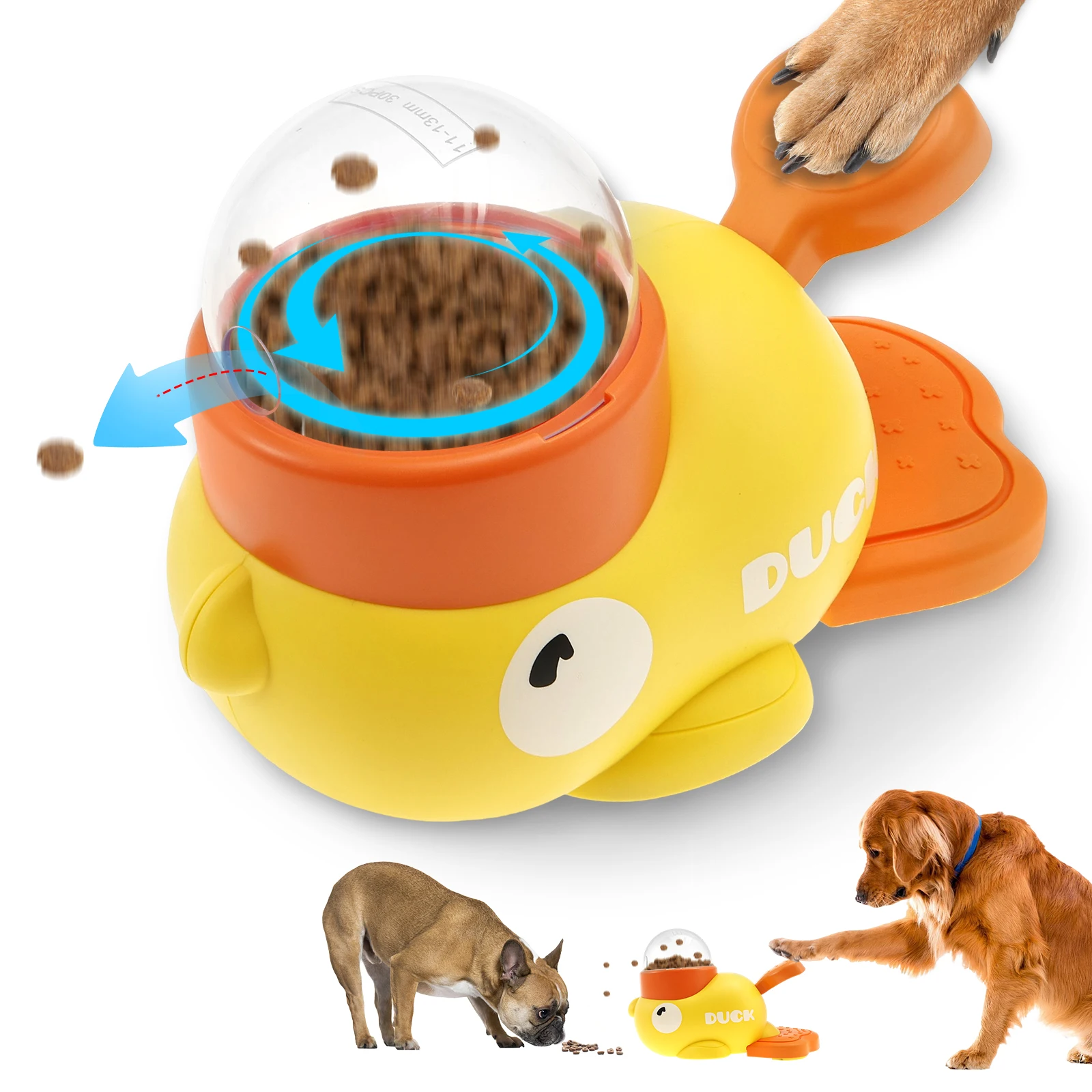 Interactive Duck Shaped Dog Slow Feeder Toy Pet Automatic Intelligence Food Dispenser Training Cat 1005009715236510