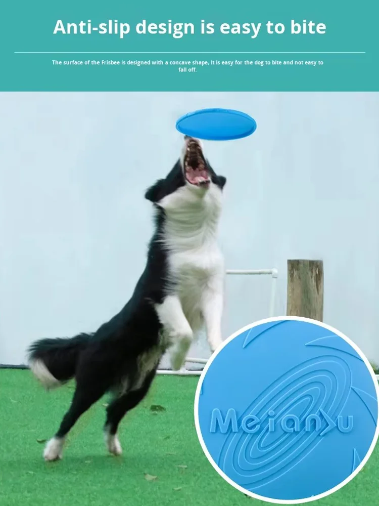 Dog Flying Disc Toy Durable Bite Resistant Floating Flying Disk for Pet Training Interactive Throw 1005009724207406