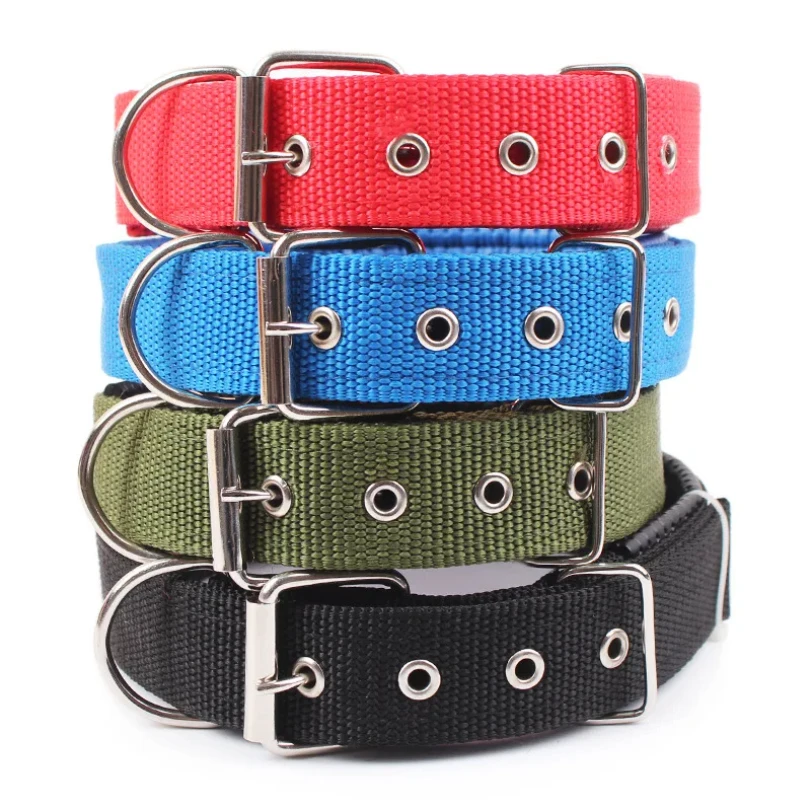 Solid Dog Collars Nylon Dog Collar for Small Medium Large Dogs Teddy Keji Pitbull Bulldog Beagle 1005009755523533