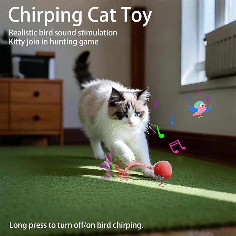 Tiny Fetch Ball Dog Electric Tinyfetch Interactive Automatic Rolling Cat Balls Emulate Birdsong 1005009757574715