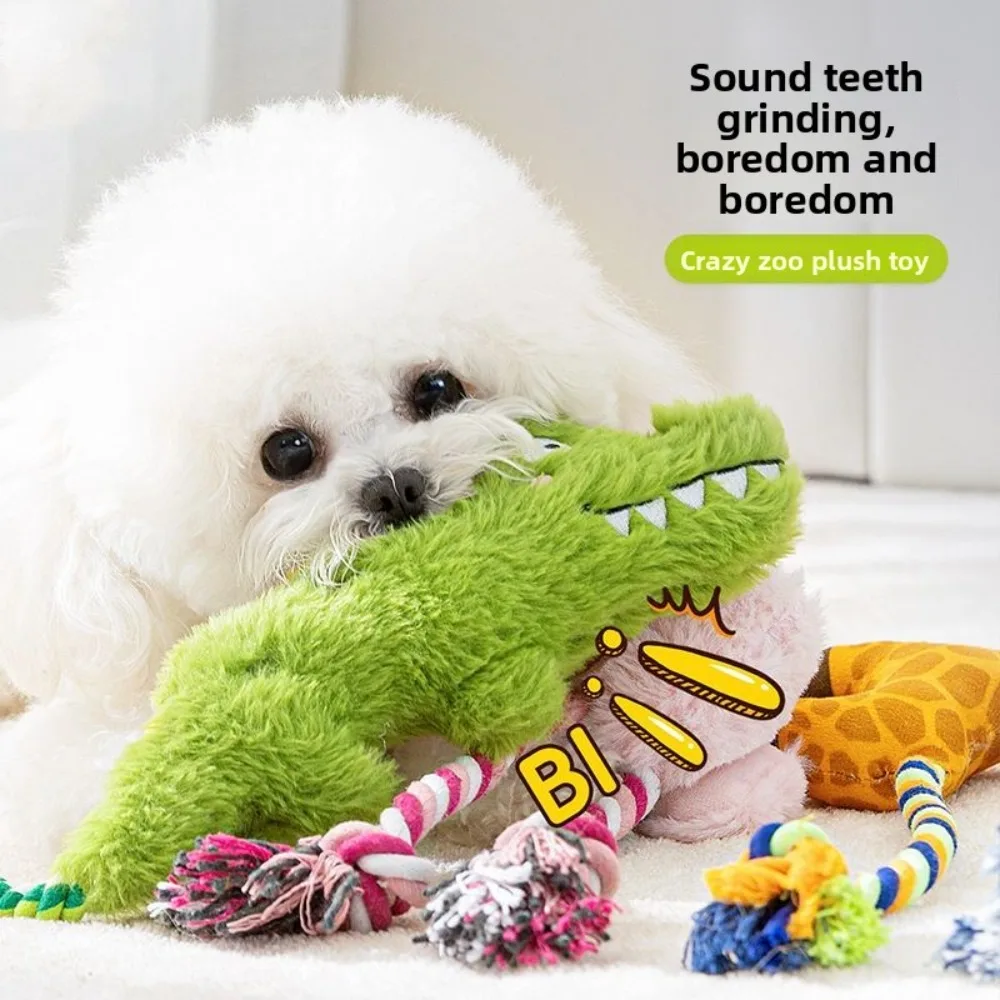 Plush Squeaky Dog Toys Human Pet Interactive Tug of War Knot Bite-Resistant Outdoor Funny Crazy Zoo 1005009768228799