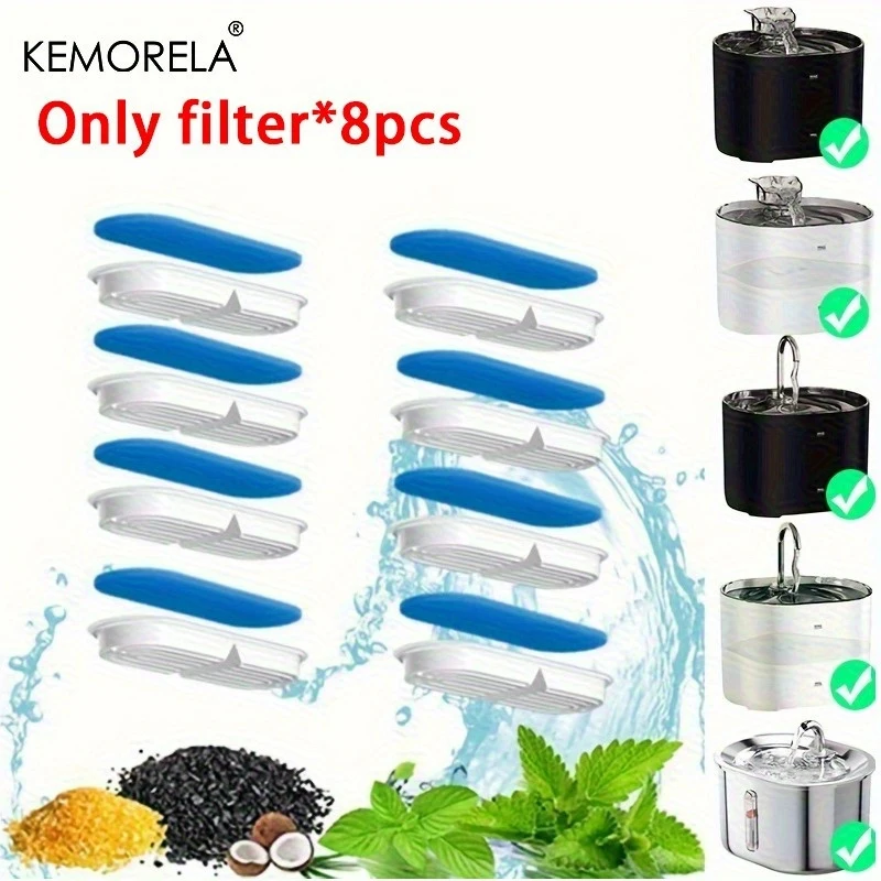 8/12PCS Activated Carbon Cat Water Dispenser Filter Fits Dispensers Traps Impurities & Improves 1005009779323193
