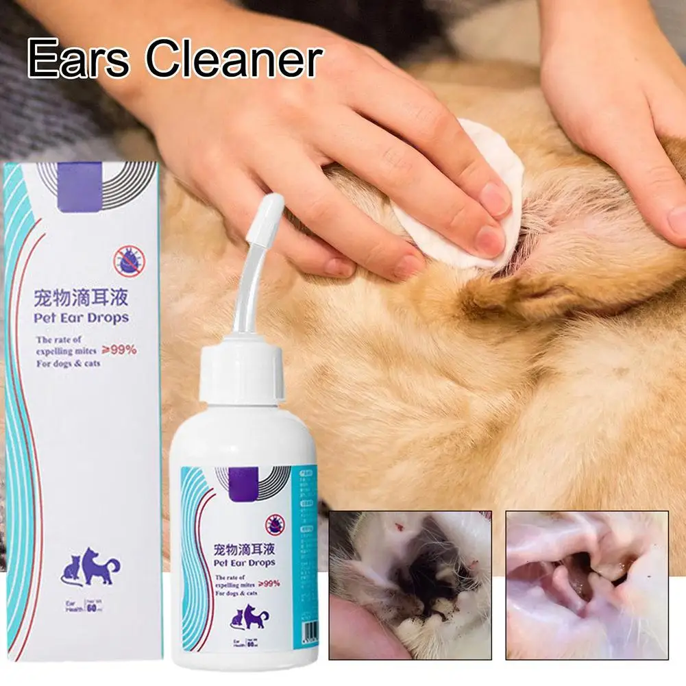 Pet Ear Cleaner Removes Mites Fungus Cat Dog Dedicated Itching Relieve Drops Cleansing 1005009782516392