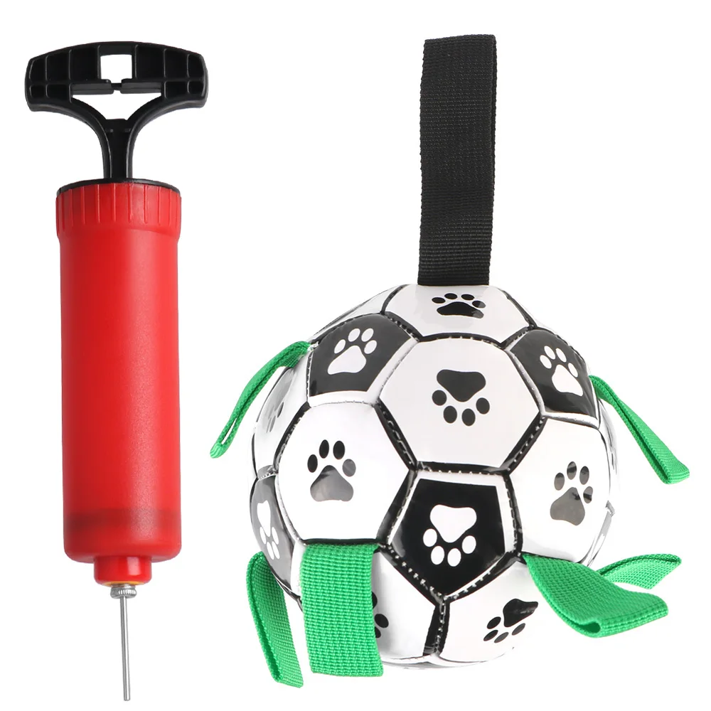 Dog Bite Chew Balls Pets Accessories with Grab Tabs Interactive Pet Football Toys Puppy Outdoor 1005009785796343