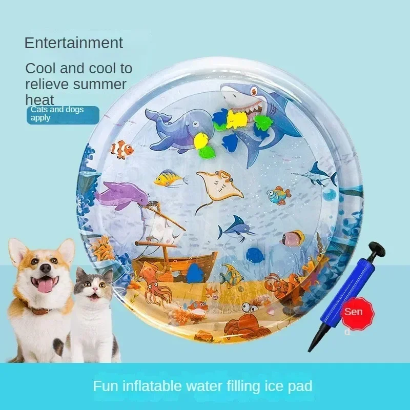 100x100cm Pet Water Bed Pat Mat Injectable Cooling Pad Summer Scratch Resistant Universal for Cats 1005009786135887
