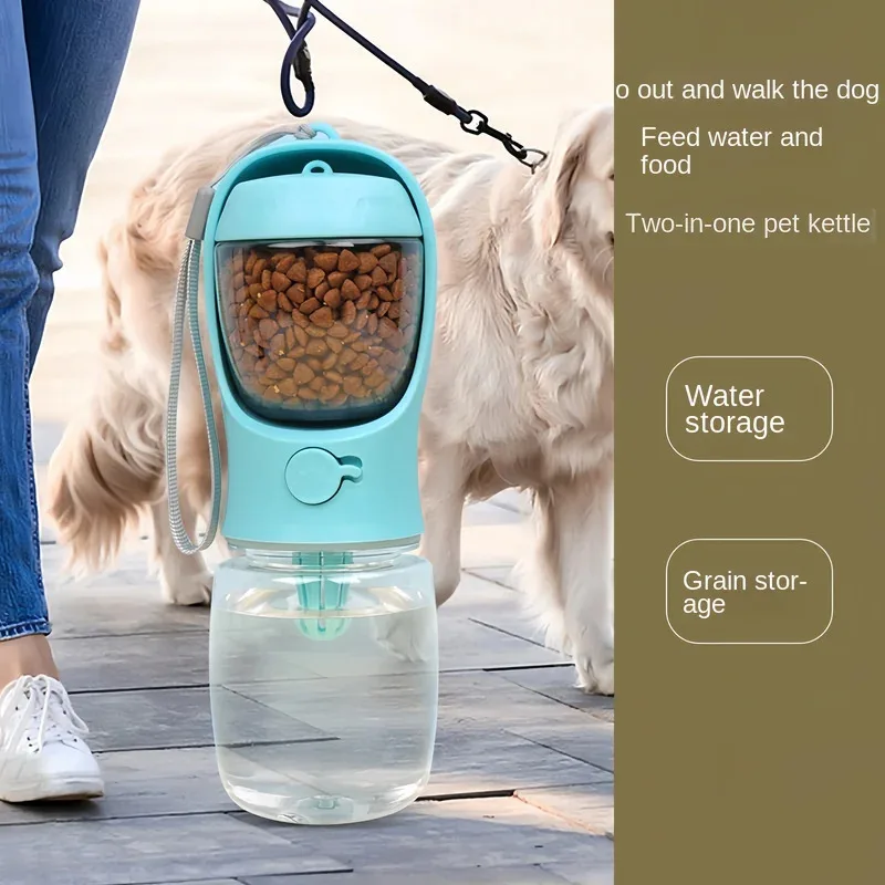 Portable Dog Cat Water Bottle with Storage Food and Water Container for Puppy Pets Dogs Feeder Bowl 1005009812620991
