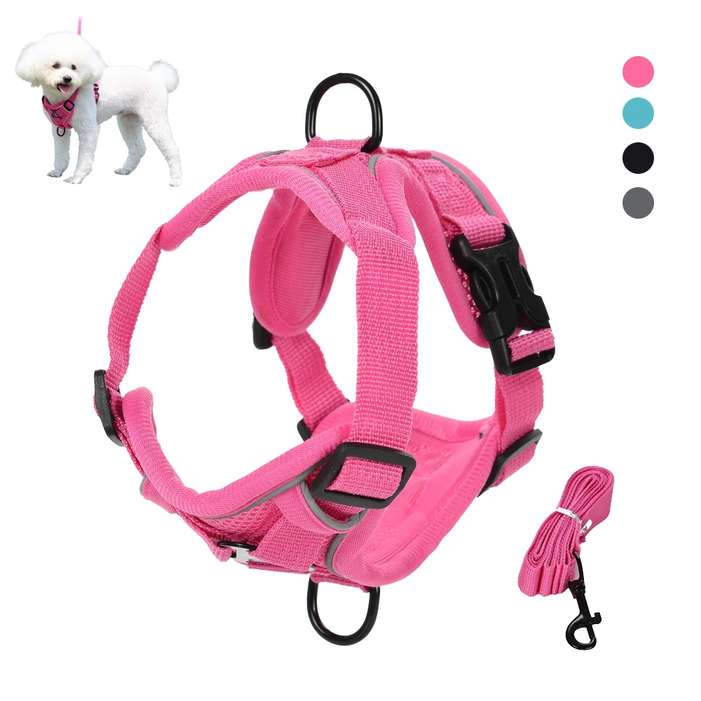 Pet Dog Leash Harness Tactical Training Puppy Vest Harnesses for Small Medium Dogs Cats Reflective 1005009813120099