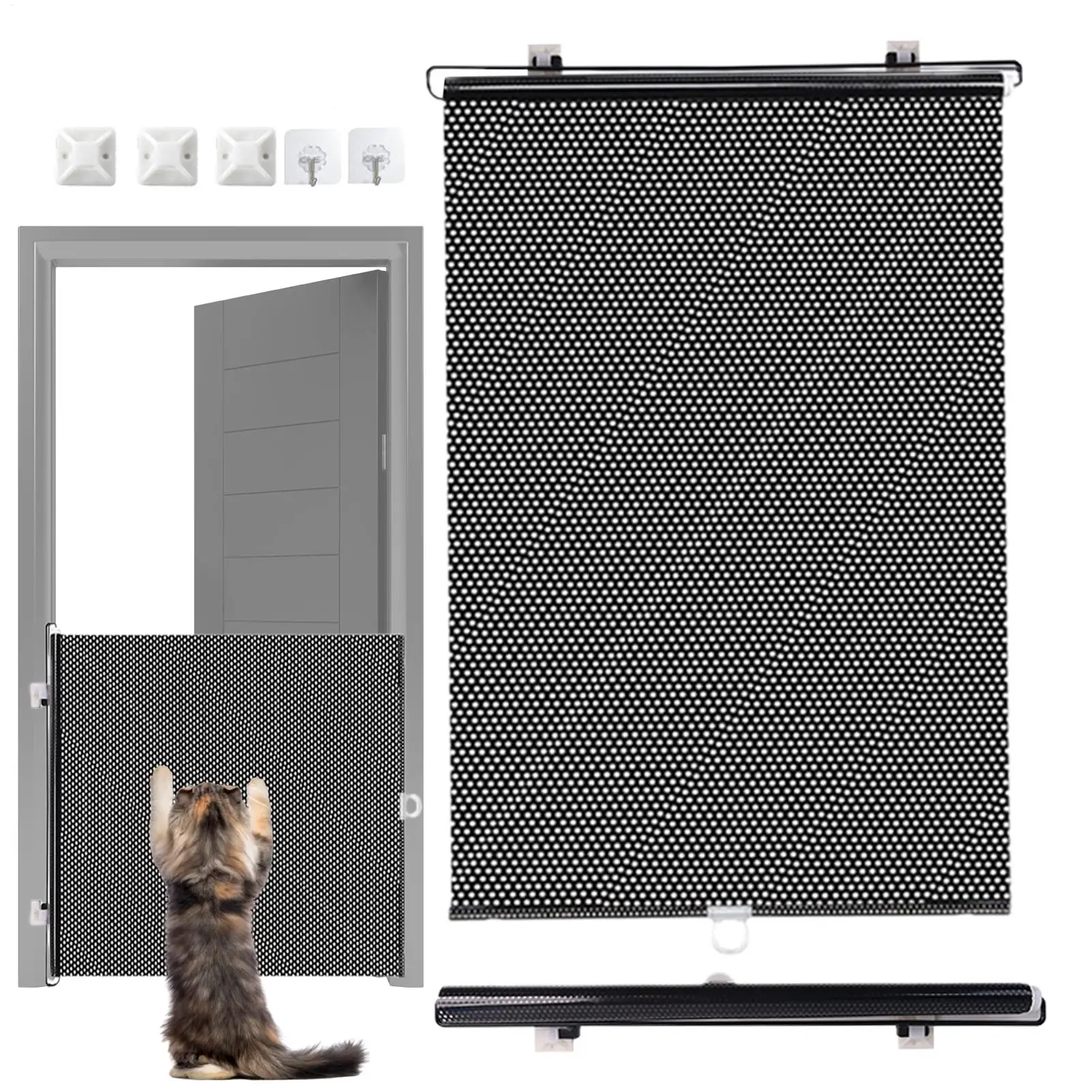 Cat Retractable Gate Wide Baby Gates 40x125cm Portable Pet Dogs Fence Barriers Supplies for Indoor 1005009827666809