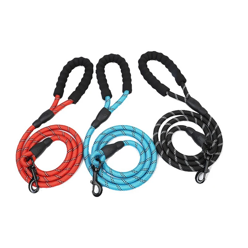 Dog Leash Slip Rope Lead Leash Heavy Duty Braided Rope Adjustable Loop Collar Training Leashes 1005009848031961